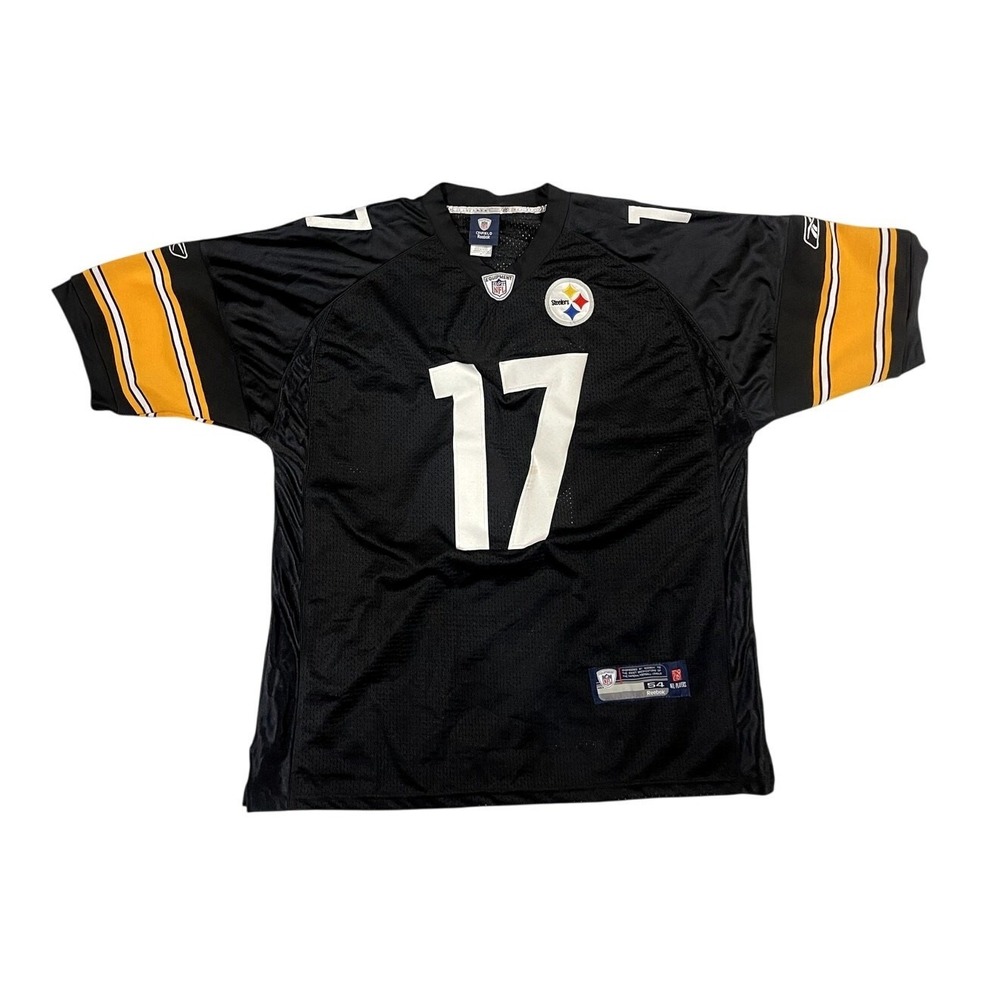 Reebok Pittsburgh Steelers Mike Wallace 17 NFL Jersey Black Size 54